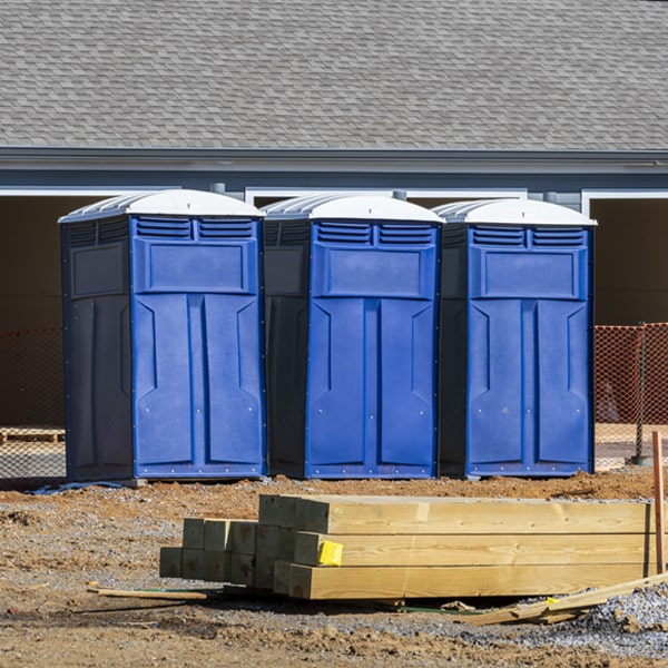 what is the maximum capacity for a single portable toilet in Granville OH